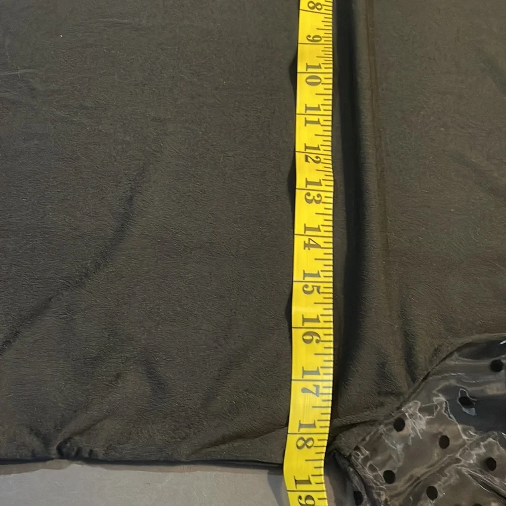 Black embellished Sheer polka dot short sleeves Top, Size Small - Picture 5 of 8